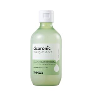 snp prep cicaronic łagodząca esencja tonizująca przedstawione w zielonym opakowaniu ns białym tle