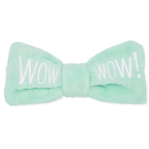 wow! miętowa opaska do włosów przedstawiona na białym tle