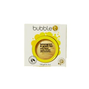 Bubble T Kula do kąpieli | Trawa cytrynowa i zielona herbata przedstawiona na białym tle