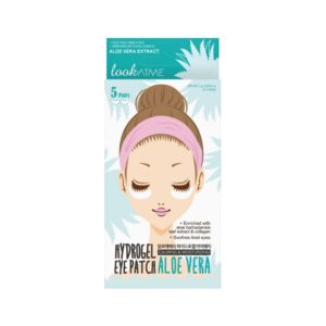look at me płatki pod oczy z aloesem w morskim opakowaniu przedstawione na białym tle