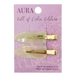 Spinki do włosów Make Up perłowo fioletowe Aura