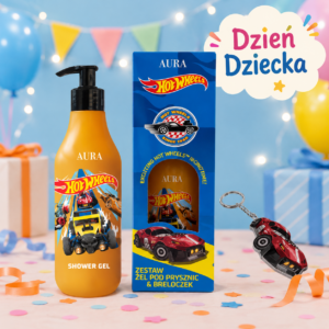 HOT WHEELS Zestaw Żel pod Prysznic 400 ml + Breloczek – idealny prezent na Dzień Dziecka! 