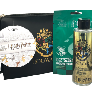 Harry Potter zestaw  z kosmetyczką Hogwarts , żel 200ml ,maseczka na twarz Slytherin.