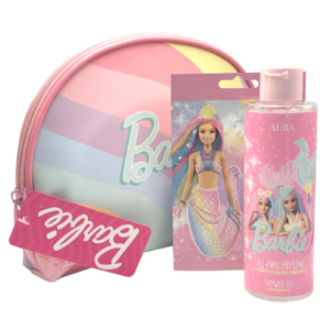 Barbie Zestaw do pielęgnacji ciała Żel do kąpieli 200 ml Maseczka nawilżająca, z kosmetyczka.