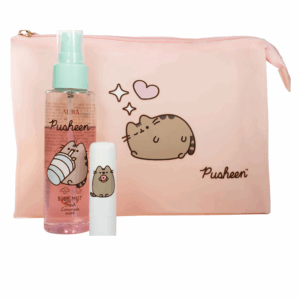 Pusheen Zestaw Pielęgnacyjny – Kosmetyczka + Mgiełka do Ciała + Pomadka do Ust