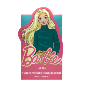 BARBIE ZESTAW DO PIELĘGNACJI CIAŁA I UST & GUMKA DO WŁOSÓW.