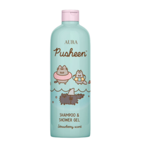 PUSHEEN szampon & żel pod prysznic truskawka miętowy 500ml