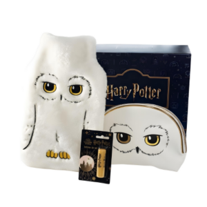 HARRY POTTER Zestaw Upominkowy HEDWIGA Termofor + Kosmetyczka + Błyszczyk do Ust – Magiczny Prezent dla Fanów