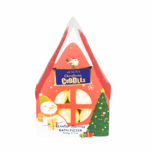 ZESTAW DO KĄPIELI AURA X-MASS DOMEK ŚWIĄTECZNY KULE MUSUJĄCE 5×15 g