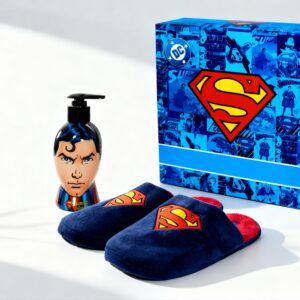 SUPER MAN  Zestaw prezentowy dla Niego – kapcie 43-44 +  2w1 żel pod prysznic /szampon