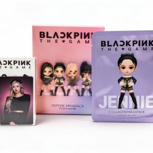 ✨ BLACKPINK -  THE GAME - LIMITOWANY ZESTAW MASKA JENNIE+ KOLEKCJONERSKA KARTA I NAKLEJKI ✨