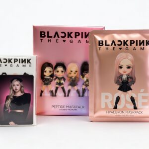 ✨ BLACKPINK -  THE GAME - LIMITOWANY ZESTAW MASKA ROSE+ KOLEKCJONERSKA KARTA I NAKLEJKI ✨