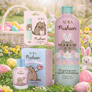 PUSHEEN Zestaw Prezentowy Wielkanocny Perfumy 50ml + Żel 500ml + Pomadka