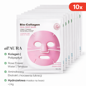 Zestaw 10x Hydrożelowa maska do twarzy – intensywne nawilżenie i regeneracja all'AURA