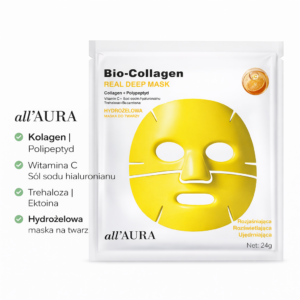 Maska Hydrożelowa Kolagenowa Witamina C Nawilżająca Rozświetlająca all'AURA