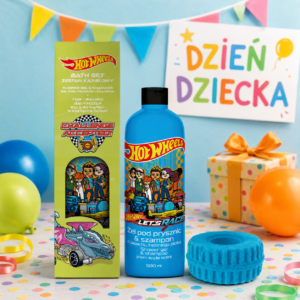 HOT WHEELS Zestaw Kosmetyczny dla Dzieci  Żel & Szampon   + Kula Ananasowa /zielony